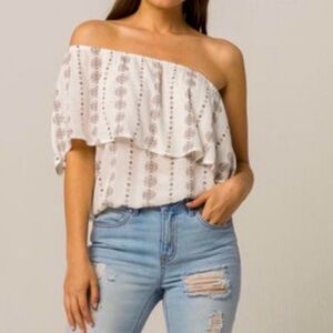 O’Neill Asymmetrical Top Women’s Off Shoulder Summer Sz Small
